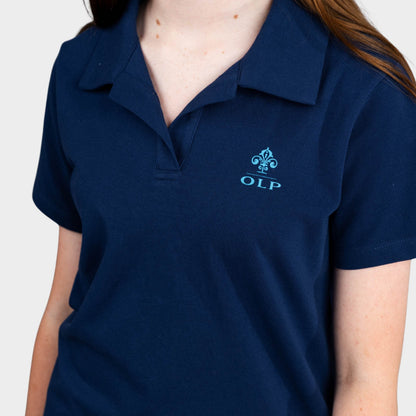 AOLP Breezy Tailored Short Sleeve Polo Navy