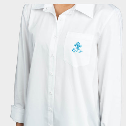 AOLP Long Sleeve Button Down Shirt White