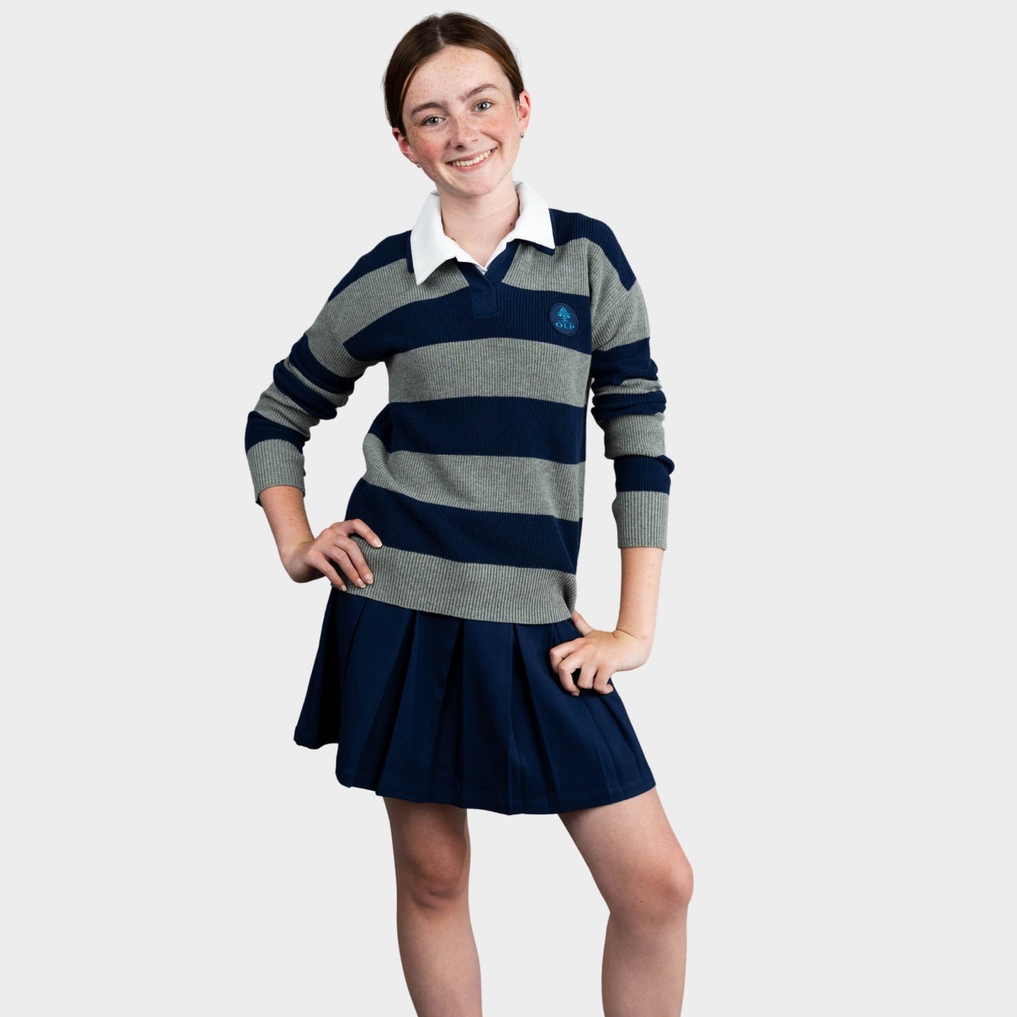 AOLP Pleated Skirt with Bike Shorts Navy