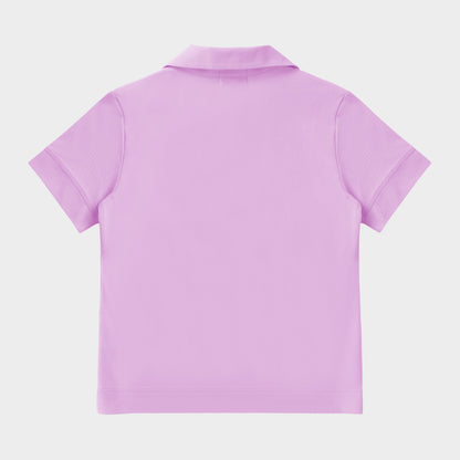 Archer Breezy Boxy Short Sleeve Polo Pink
