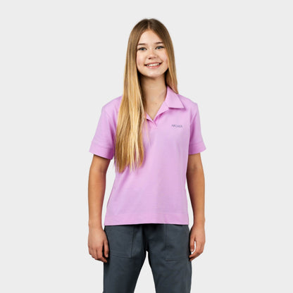 Archer Breezy Boxy Short Sleeve Polo Pink