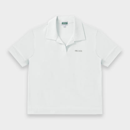 Archer Breezy Boxy Short Sleeve Polo Stone