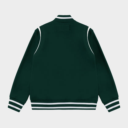 Archer Fleece Varsity Jacket Green