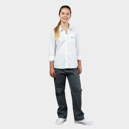Archer Long Sleeve Button Down Shirt White