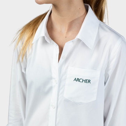 Archer Long Sleeve Button Down Shirt White