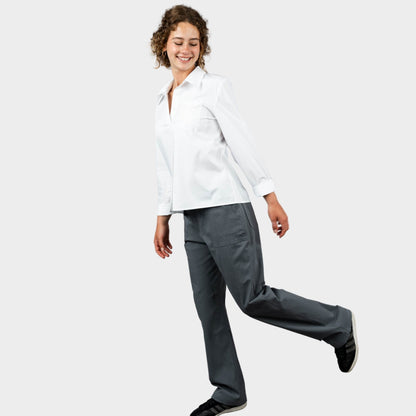 Archer Long Sleeve Button Down Shirt White