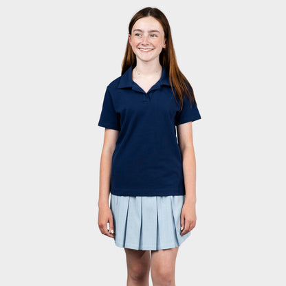 Castilleja Breezy Tailored Short Sleeve Polo Navy