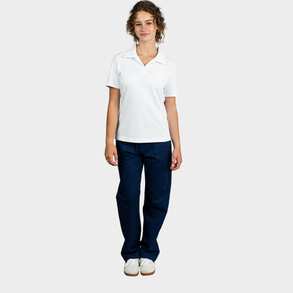 Castilleja Breezy Tailored Short Sleeve Polo White