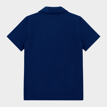 Castilleja Breezy Tailored Short Sleeve Polo Navy