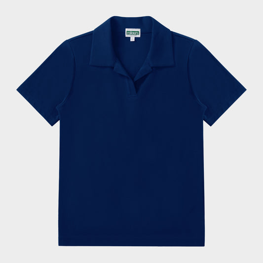 Castilleja Breezy Tailored Short Sleeve Polo Navy