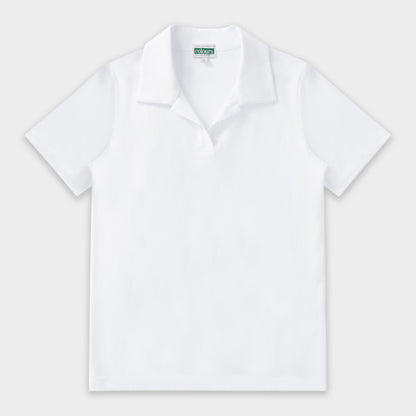 Castilleja Breezy Tailored Short Sleeve Polo White