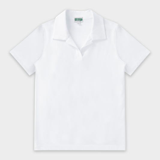 Castilleja Breezy Tailored Short Sleeve Polo White