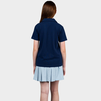 Castilleja Breezy Tailored Short Sleeve Polo Navy