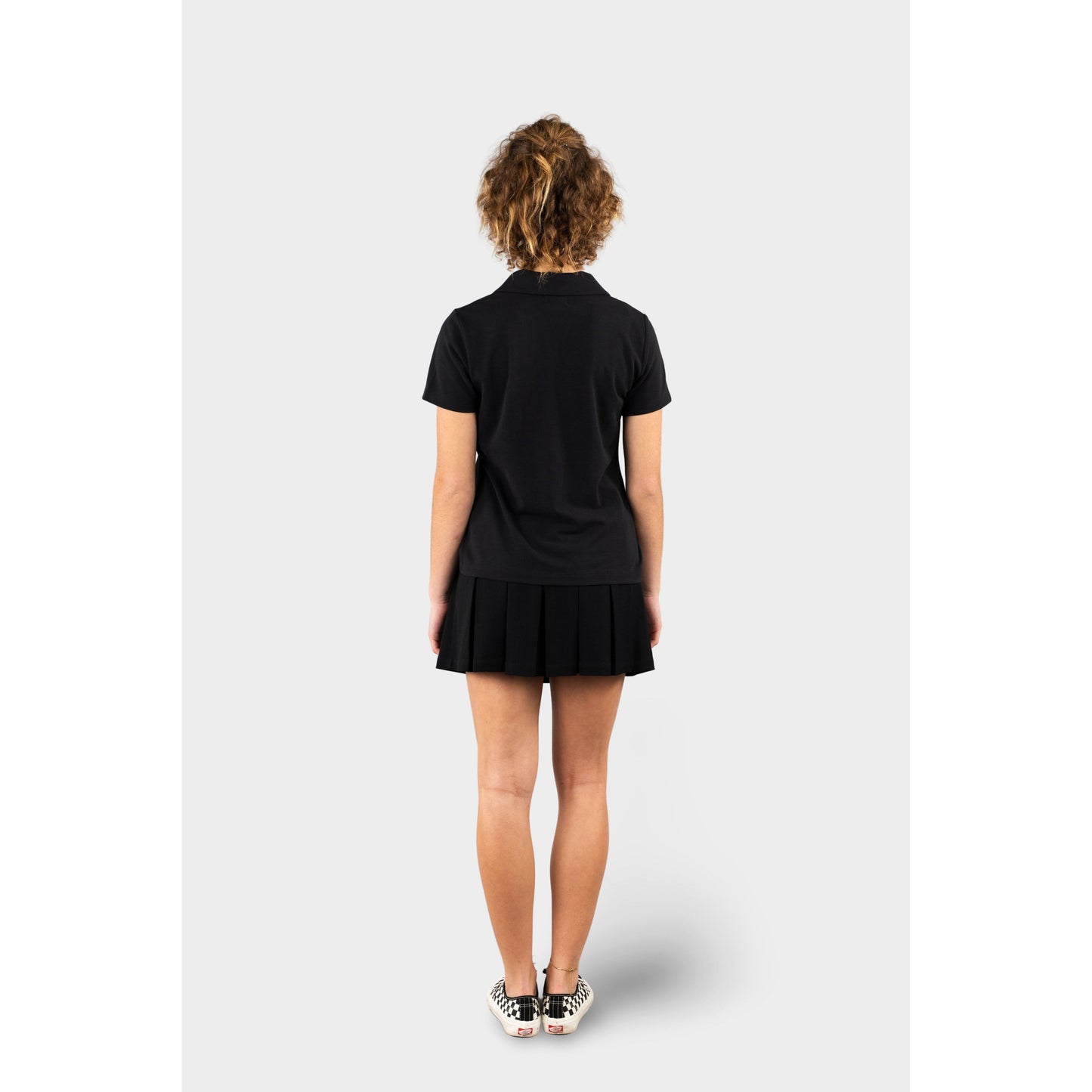 Modern Pleated Skirt with Bike Shorts Black