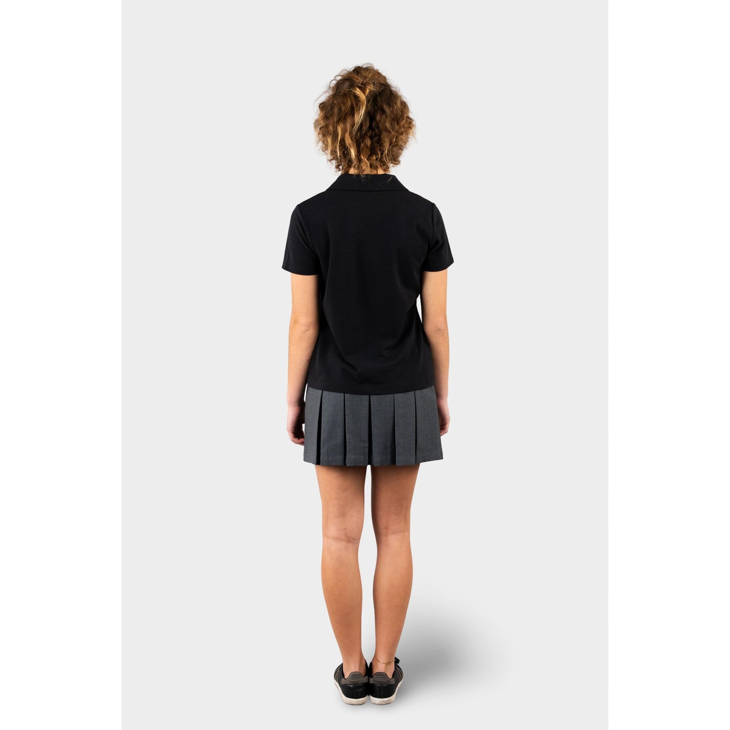 Modern Pleated Skirt with Bike Shorts Charcoal