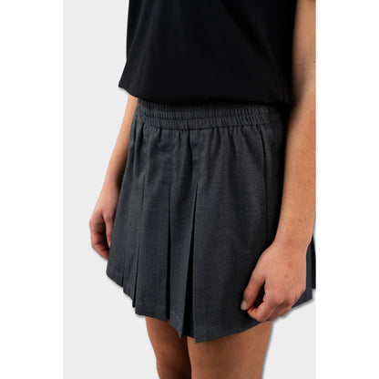 Modern Pleated Skirt with Bike Shorts Charcoal