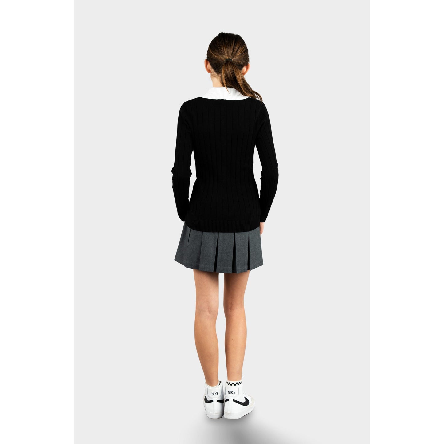 Modern Pleated Skirt with Bike Shorts Charcoal