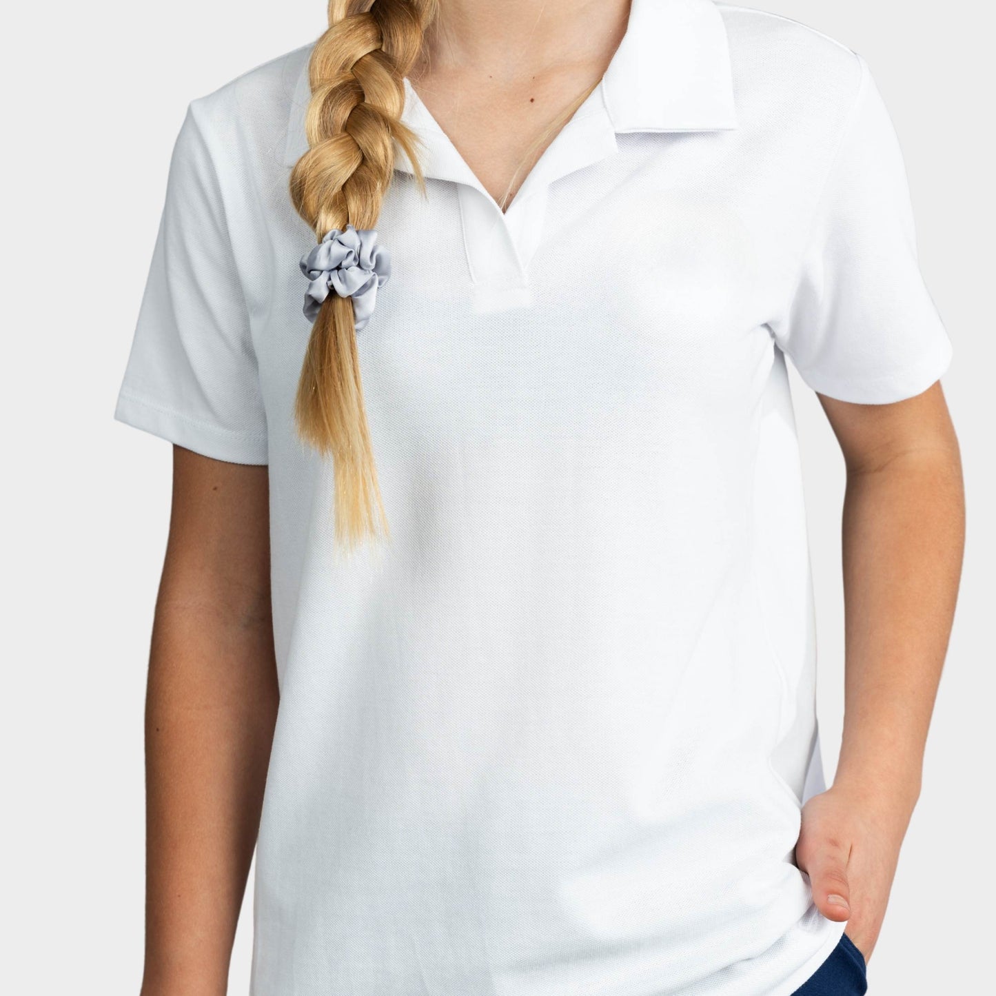 Castilleja Breezy Tailored Short Sleeve Polo White