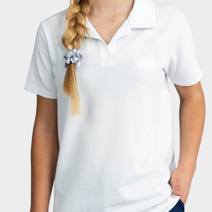 Castilleja Breezy Tailored Short Sleeve Polo White