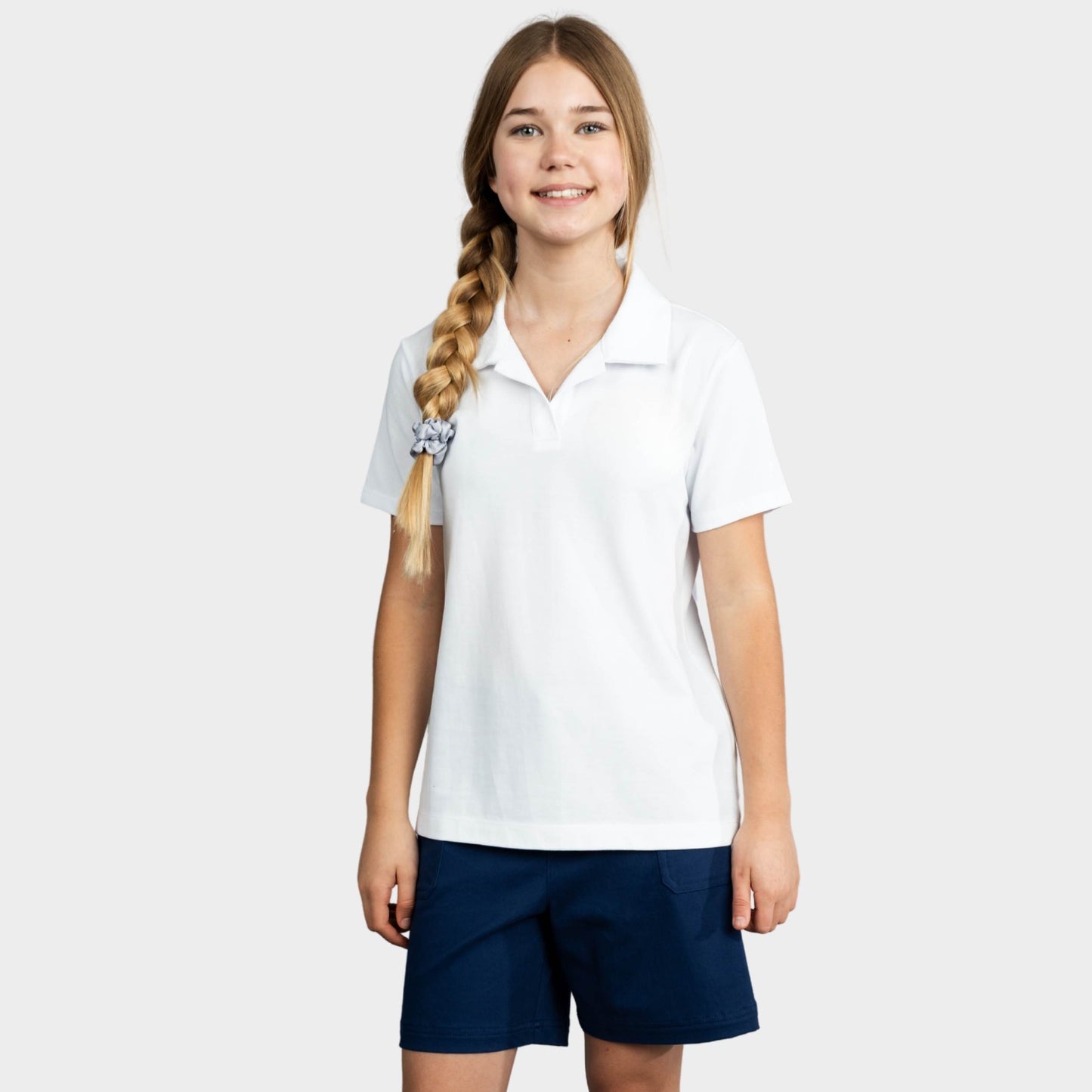 Castilleja Breezy Tailored Short Sleeve Polo White