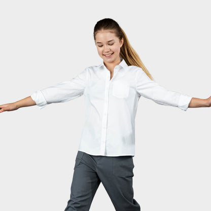 Marlborough Long Sleeve Button Down Shirt White
