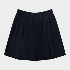 Marlborough Pleated Skirt with Bike Shorts Black