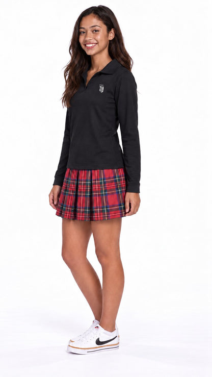 FSHA Cozy Long Sleeve Polo Black