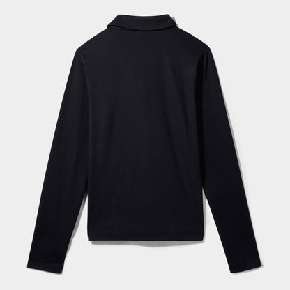 FSHA Cozy Long Sleeve Polo Black