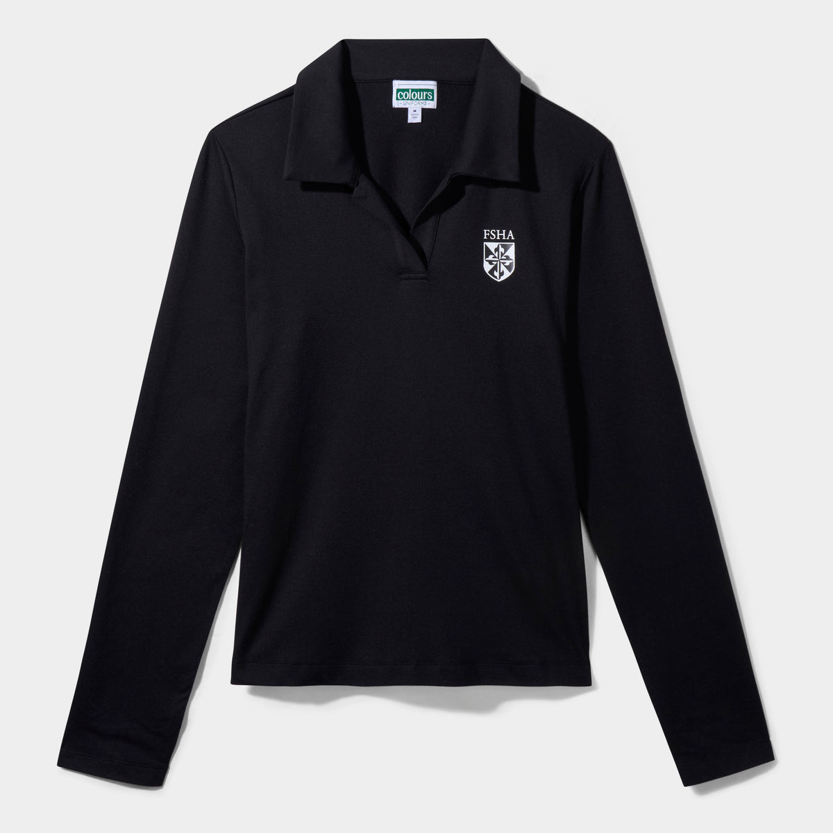 FSHA Cozy Long Sleeve Polo Black