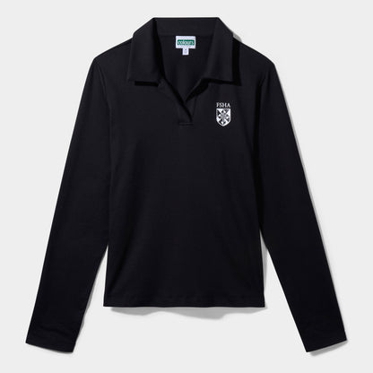 FSHA Cozy Long Sleeve Polo Black