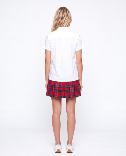 FSHA Short Sleeve Button Down Shirt White