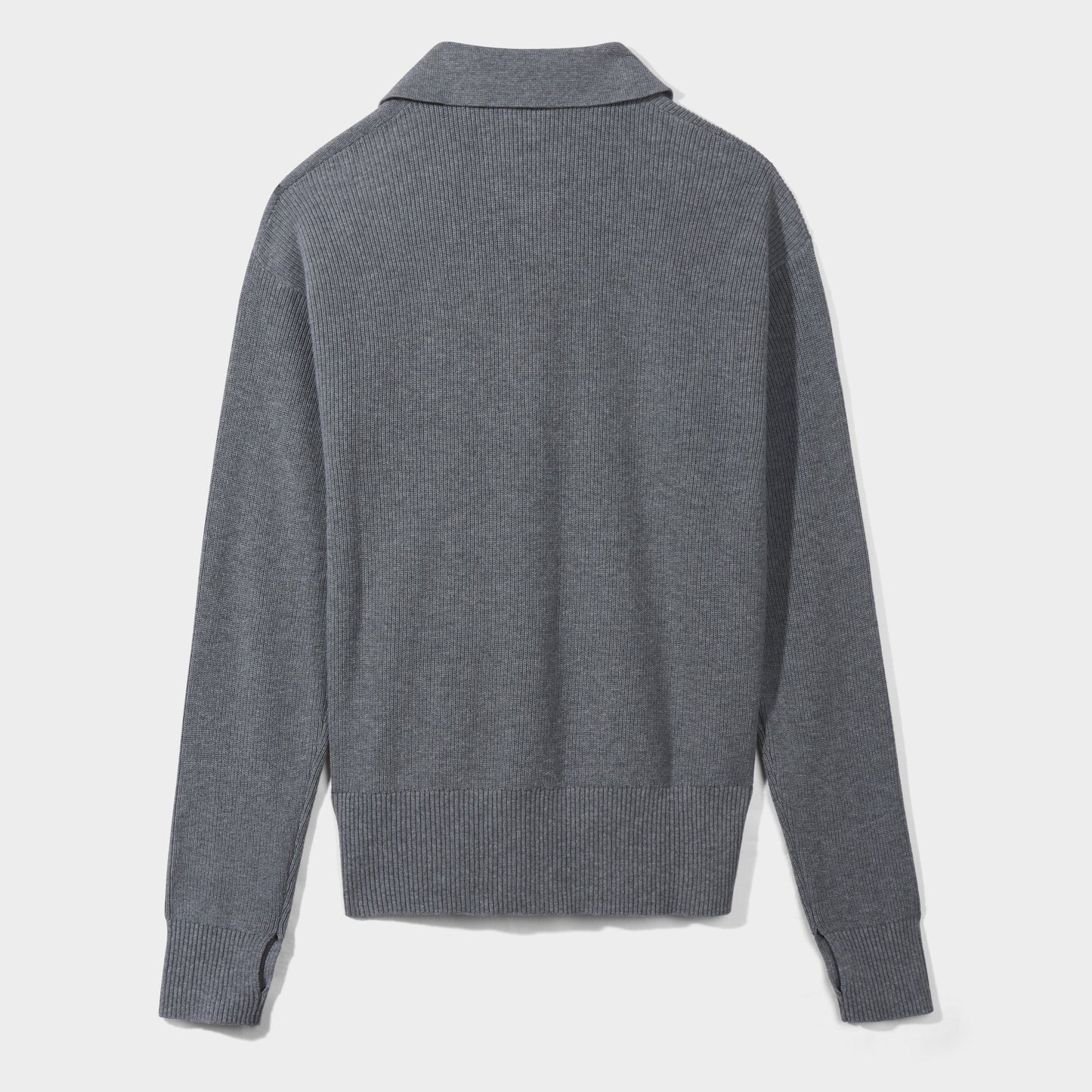 FSHA Solid Rugby Polo Pullover Heather Grey - Back