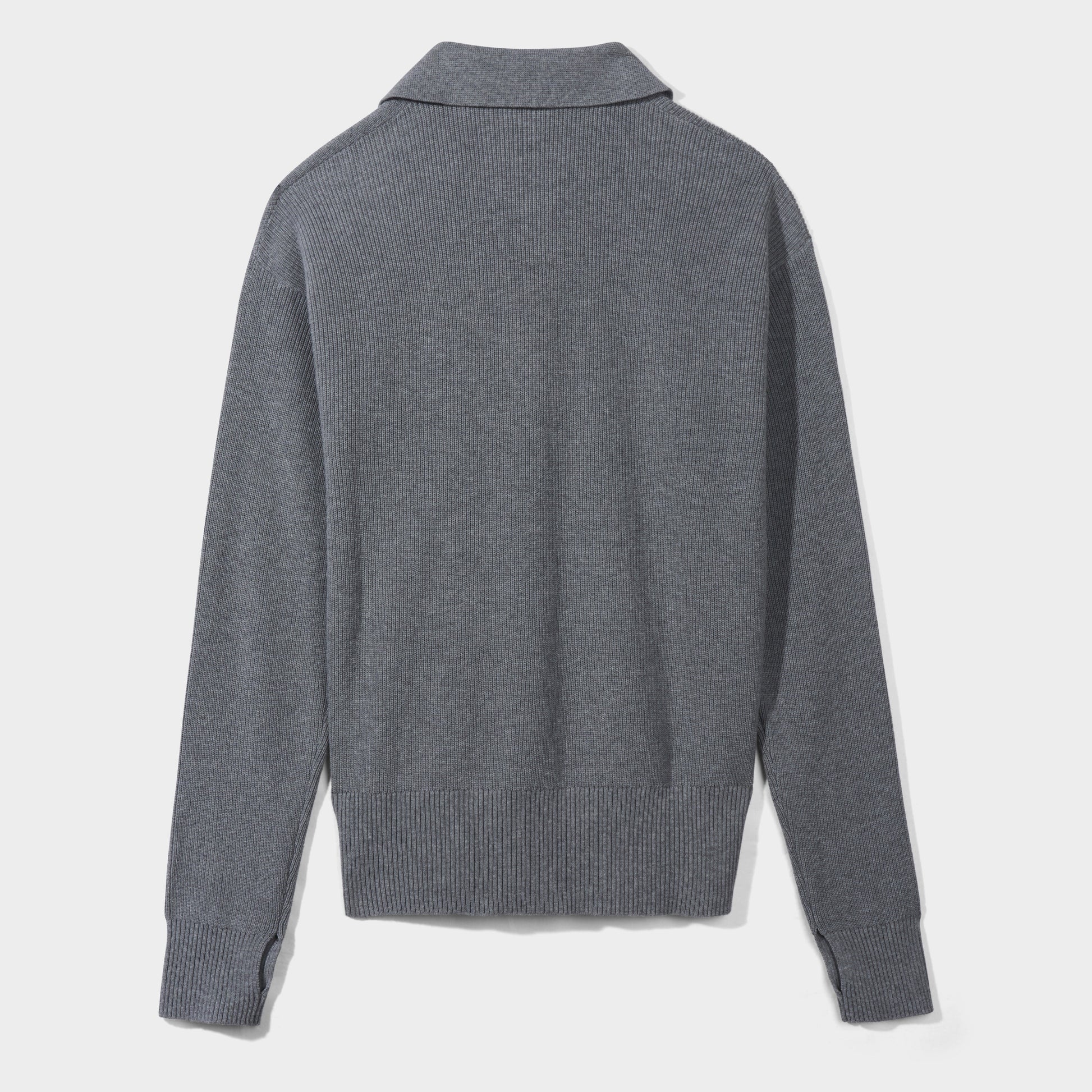 FSHA Solid Rugby Polo Pullover Heather Grey - Back