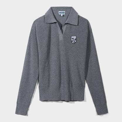 FSHA Solid Rugby Polo Pullover Heather Grey - Front