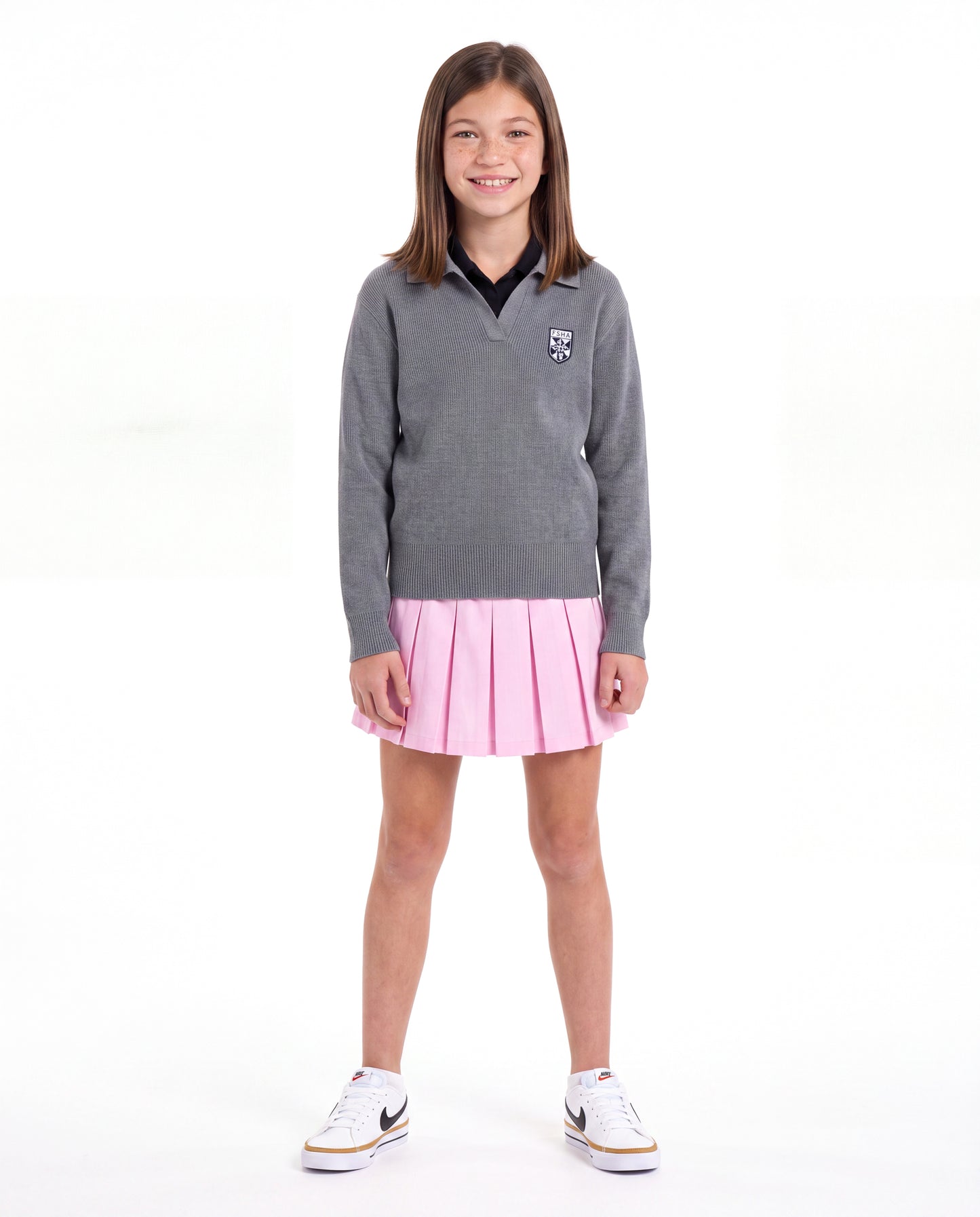 FSHA Solid Rugby Polo Pullover Heather Grey