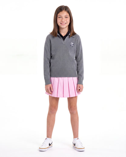 FSHA Solid Rugby Polo Pullover Heather Grey
