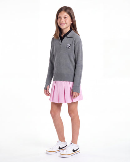FSHA Solid Rugby Polo Pullover Heather Grey