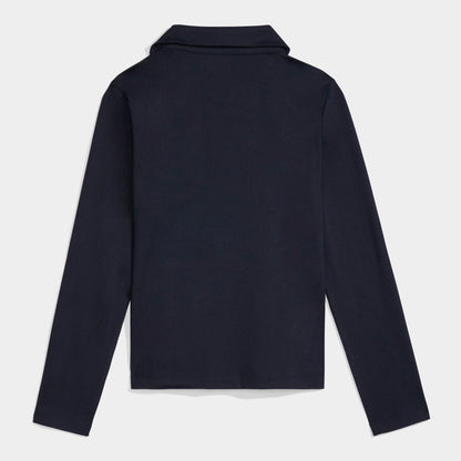 Marlborough Cozy Long Sleeve Polo Black