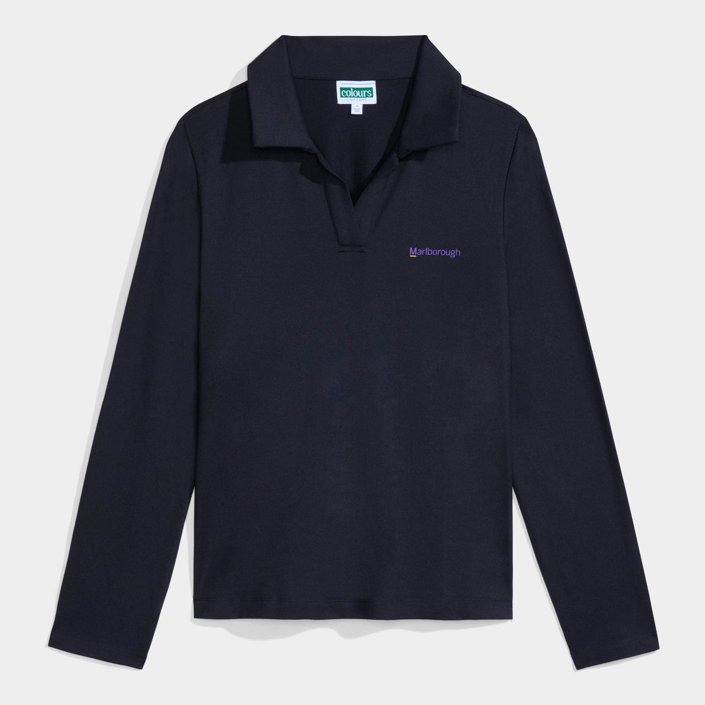 Marlborough Cozy Long Sleeve Polo Black