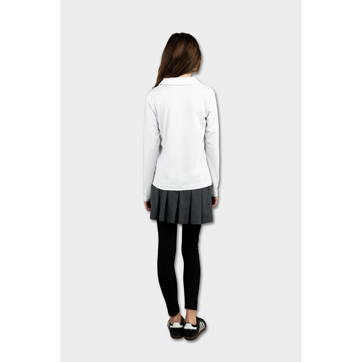 Marlborough Cozy Long Sleeve Polo White