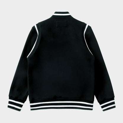 Marlborough Fleece Varsity Jacket Black