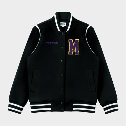 Marlborough Fleece Varsity Jacket Black