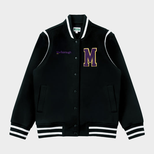 Marlborough Fleece Varsity Jacket Black