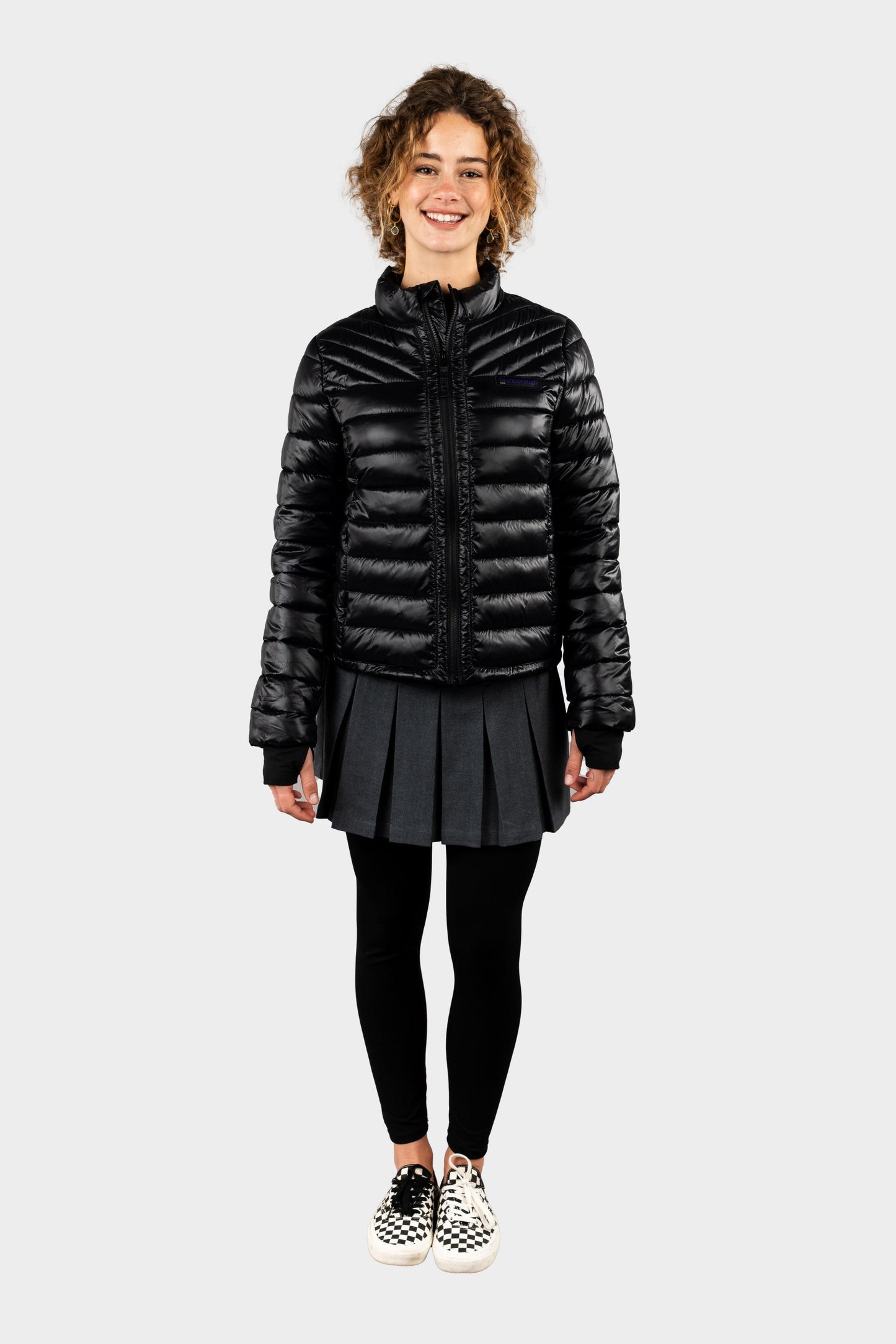 Marlborough Hi-Gloss Puffer Jacket Black