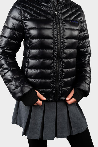 Marlborough Hi-Gloss Puffer Jacket Black