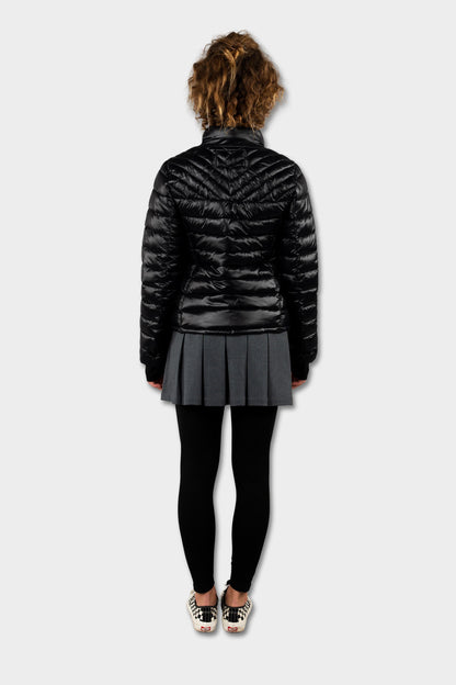 Marlborough Hi-Gloss Puffer Jacket Black