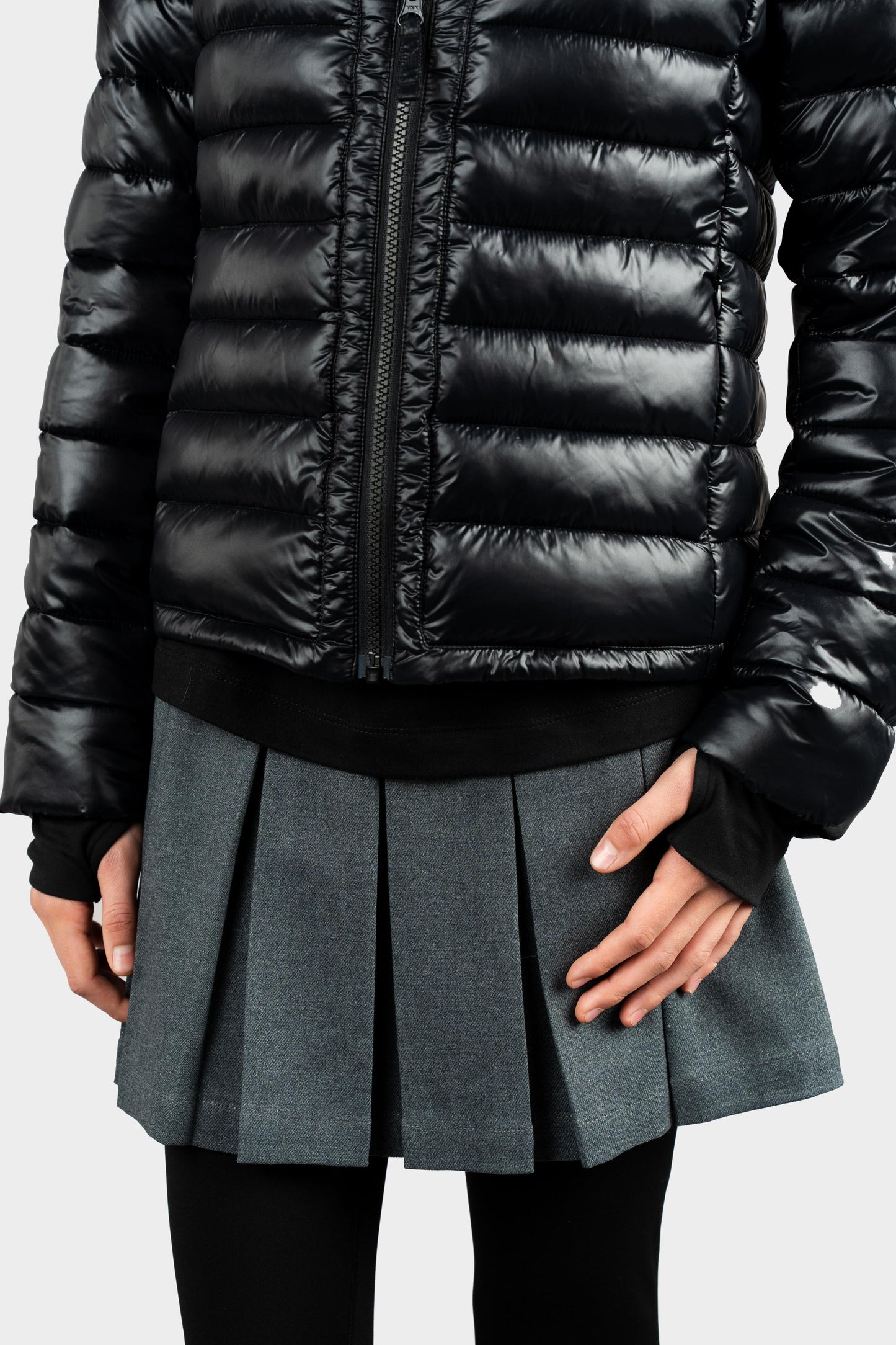Marlborough Hi-Gloss Puffer Jacket Black
