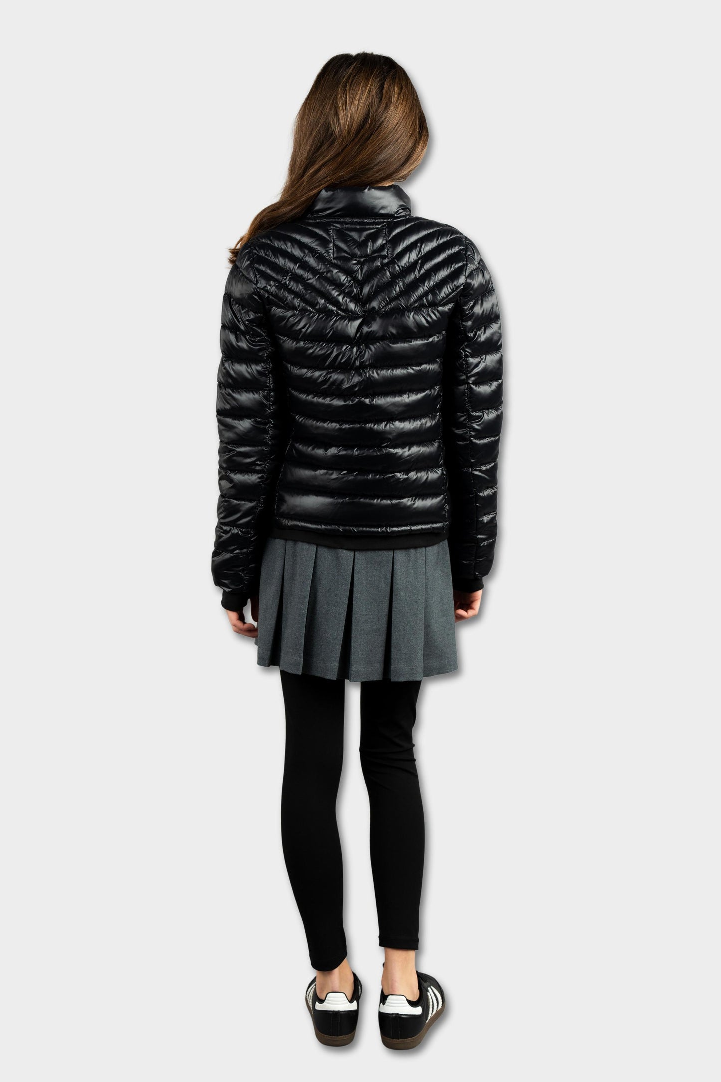 Marlborough Hi-Gloss Puffer Jacket Black
