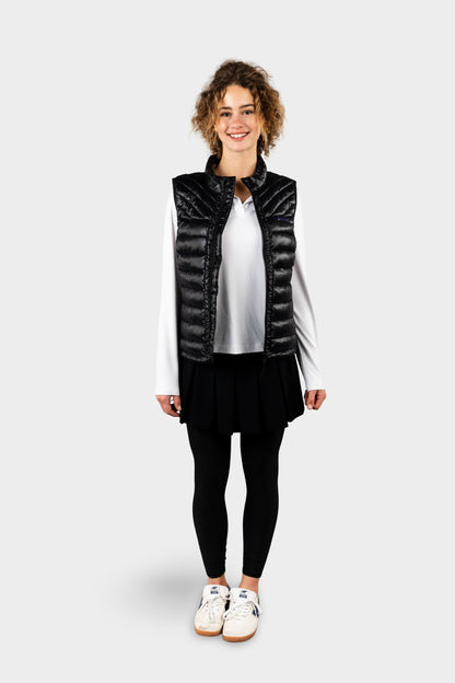 Marlborough Hi-Gloss Puffer Vest Black