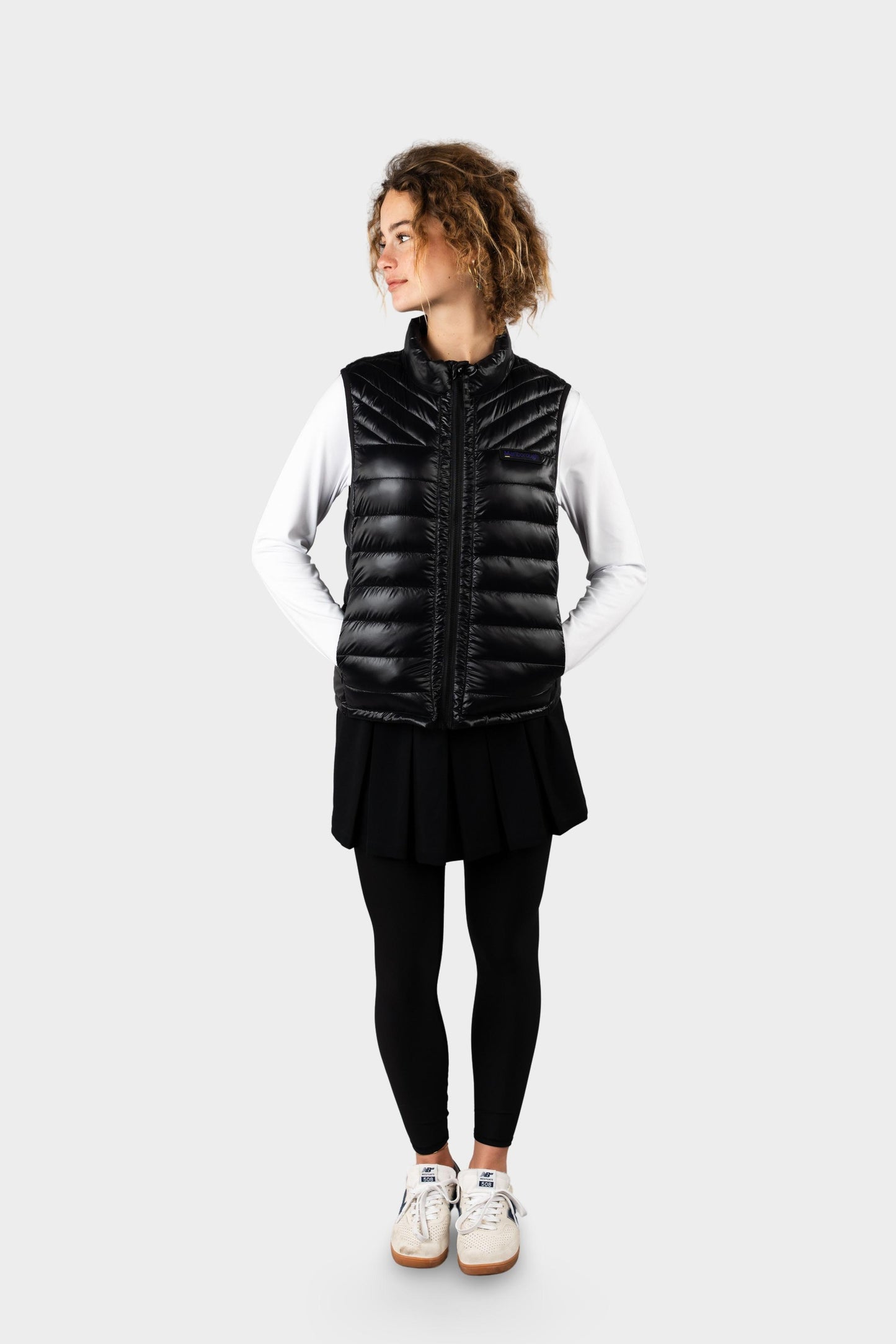 Marlborough Hi-Gloss Puffer Vest Black